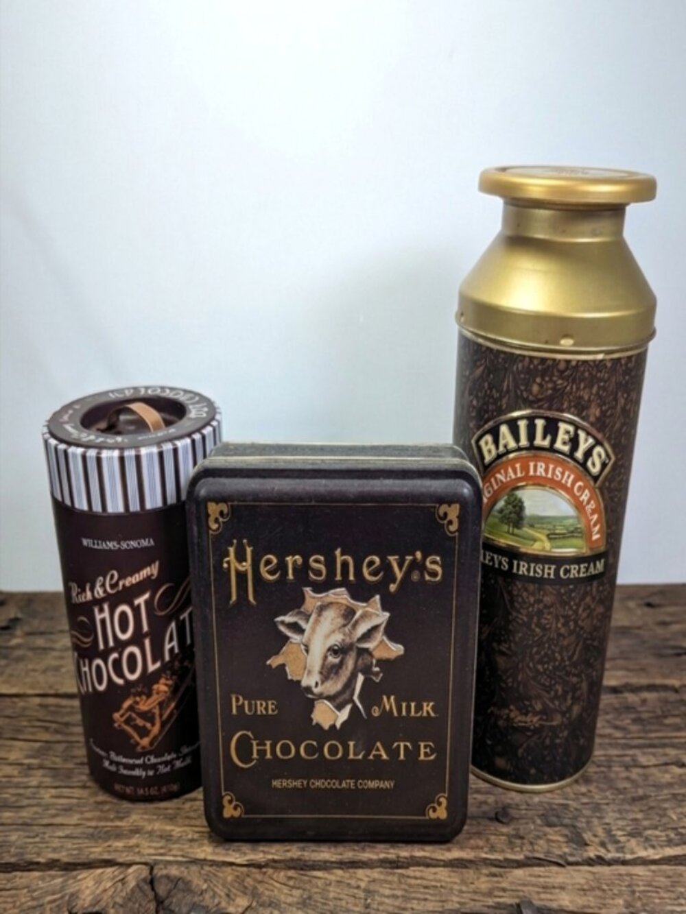 Bailey's Irish Milk Can Chun metal tin Farmhouse Warm Gold & Brown Cow Milk Jug